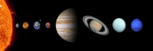 planets Jupiter, and Saturn visible